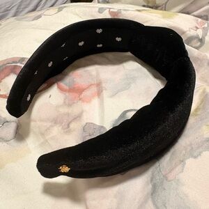 Lele Sadoughi Black Velvet Knotted Headband